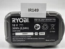 Ryobi V Battery RB18L20 (130429170) - Untested. Fixed Price $54.28.