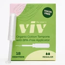 Viv For Your Organic Cotton Tampons With Bpa-free Applicator Toxin And.... Fixed Price $14.49.