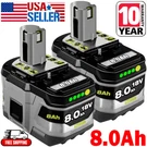 2PACK 8.0AH For Ryobi 18V Battery One Plus High Capacity P108 Lithium-ion P102. Fixed Price $32.48.