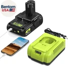 3.0AH Replacement For Ryobi 18V Battery & Charger Combo With Usb Port, Compatibl. Fixed Price $64.71.