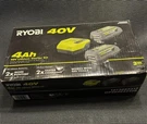 Ryobi OP404042408 Volt Ah Battery 2-PACK With Fast Charger Starter Kit. Fixed Price $145.00.