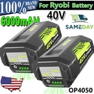 1-6X 6000MAH For Ryobi 40V Battery High Capacity Lithium Ion OP4050 OP40602. Fixed Price $72.99.