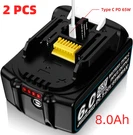 2 Pcs 18V 8.0AH Lithium Battery For Makita With Pd 65W Type-c Port Power Tools. Fixed Price $42.99.