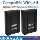2PCS For Kobalt 40V Volt Max Lithium Ion 6.0 Ah Battery KB254-06. Fixed Price $142.98.