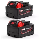 2 Pack 6.0AH 18V Battery For Milwaukee M18 Lithium-ion 48-11-1850 48-11-1890. Fixed Price $72.49.