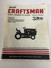Sears Craftsman Owners Manual Model #917.252600. Fixed Price $10.00.