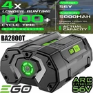 For Ego Power+ BA2800T 5.0 Ah Battery W/ Fuel Gauge Volt. Fixed Price $61.00.