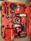 Milwaukee Knockout Set Model 2677-21 49-16-2696 Exact 1/2" To 4" 18V Hydraulic. Fixed Price $1199.00.
