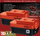 2PACK Ni-mh Battery For Black And Decker Firestorm Volt Cordless Drill. Fixed Price $37.00.