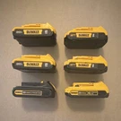 Dewalt 20V Max Xr Lithium-ion Batteries Lot Of 6, 2AH Yellow. Fixed Price $140.00.