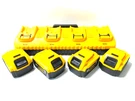 Lot Of 4 For Dewalt 20V 12.0 Ah Lithium-ion Batteries W/ Quad Charger. Fixed Price $64.99.
