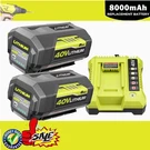 1/2X Battery&charger For Ryobi With Led Lithium-ion 40VOLT OP406VNM OP40602. Fixed Price $73.93.