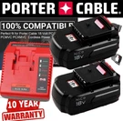 2PACK For Porter Cable PC18B 18VOLT Nicd PC186CS Battery / Charger PCC489N PC188. Fixed Price $56.00.