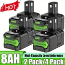 4 Pack 8AH P108 18VOLT Replacement Battery For Ryobi Lithium. Fixed Price $95.00.