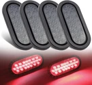 6 Inch Oval Smoked Lens Red Led Low-high Light 4 Pcs. Fixed Price $49.94.