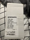 Greenworks 24V Lithium Ion Battery Charger 29862, Color May Vary. Fixed Price $30.00.