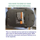 Battery Rebuild Service For Delta CL144B 14.4 Volt Batteries. Fixed Price $53.00.