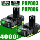 2PACK For Ryobi Battery 18V 4.0AH Lithium P189 PBP003 PBP006 P191 PBP002 P161. Fixed Price $45.99.