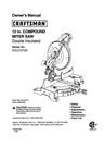 Craftsman 315.212120 Miter Saw Owners Instruction Manual. Fixed Price $20.24.