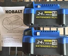 Lot Of 2- Kobalt 24V Max Li-ion 4.0AH Long Run Battery Genuine Oem Kb 424-03. Fixed Price $74.88.