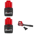 Milwaukee 48-11-2425 M12 CP2.5 BATTERY-2 Pack W/ Free 0852-20 Spot Blower. Fixed Price $158.00.