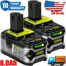 2PACK 8.0AH For Ryobi P108 One Plus High Capacity Battery Lithium-ion 18VOLT. Fixed Price $71.99.