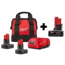 Milwaukee M12 12V Lithium Xc Extendedcapacity 6.0AH Battery W/ Two 4AH Batteries. Fixed Price $289.00.
