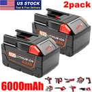 2PACK 6.0AH For Milwaukee M28 Lithium Battery 28V 48-11-2830 48-59-2819 Led. Fixed Price $100.99.