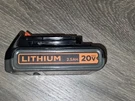 Black And Decker 20V Lithium Battery 2.5AH Tested No Charger. Fixed Price $14.99.