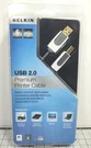 Belkin Usb 2.0 Premium 6 Ft Printer Cable Gold Plated Connectors & Strap.. Fixed Price $6.98.