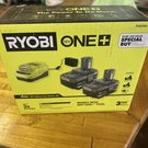 Ryobi One+ 18V Battery And Charger Kit - PSK006. Fixed Price $84.00.