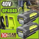 For Ryobi 40V Lithium-ion 4AH High Capacity Battery OP40404VNM /charger. Fixed Price $39.00.