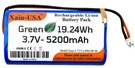 3.7V 5200MAH 19.24WH Rechargeable Li-ion Battery Pack With Jst-ph 2PIN Connector. Fixed Price $20.99.