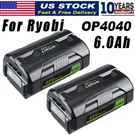 2PACK 40V Lithium Battery For Ryobi OP4026 OP4030 OP4040 OP4050 OP4060 6.0AH. Fixed Price $73.93.
