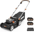 Worx 40V 17'' Cordless Push Lawn Mower (2 Batteries & Charger Included) WG745. Fixed Price $279.99.