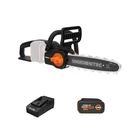 Worx Nitro 20V 12" Cordless Brushless Chainsaw 4.0 Ah Normal, Black Orange. Fixed Price $409.49.