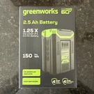 Greenworks 60V Li-ion Ultra Power 2.5AH Battery 1807502 New Sealed (ECP016682). Fixed Price $99.99.