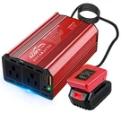 Aucarauto 400W Power Inverter Compatible With Milwuakee 18V Battery, Dc Red. Fixed Price $65.56.