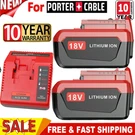 2PACK Volt 8.0AH Battery For Porter Cable PC18BLX Charger. Fixed Price $52.00.