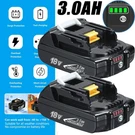 2 Pack For Makita 18V 3.0AH Lxt Lithium-ion BL1830B BL1850B BL1860B Battery Led. Fixed Price $28.99.