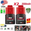 2PACK 3.5AH For Milwaukee M12 48-11-2430 12VOLT Lithium Battery 48-11-2402. Fixed Price $18.99.