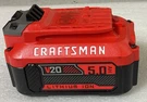 Craftsman V20 5.0AH Lithium Ion Battery. Fixed Price $18.99.