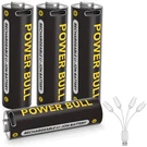 Power Bull Usb Aa Battery Lithium, Rechargeable Batteries 1.5V Black. Fixed Price $23.58.