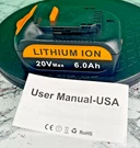 Dewalt 20V Max 6.0AH Lithium Ion Battery DCB200C Rechargeable 108WH Genuine. Fixed Price $34.99.