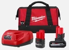 Milwaukee 48-59-2425P M12 Redlithium High Output XC5.0/CP2.5 Starter Kit. Fixed Price $208.27.