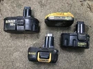 4 Dewalt Battery Pack Bundle Not Working- DW9099, DC9181, DW9092, 20V Max. Fixed Price $29.99.