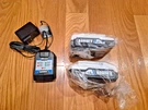 Hart Two 20V 1.5AH Li-ion Batteries, One Charger New. Fixed Price $80.00.