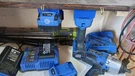 Under Workbench Shelf Storage Mounts For Kobalt 24 Batteries And Tools. Fixed Price $18.00.