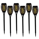 Alpine 20" Tall Outdoor Solar Powered Pathway Led Torch Light Stakes 6 - Black. Fixed Price $31.58.