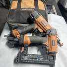 Ridgid R250AFE 15-GAUGE Angled Finishing Nail Gun + R150FSE Stapler & Bag. Fixed Price $85.46.